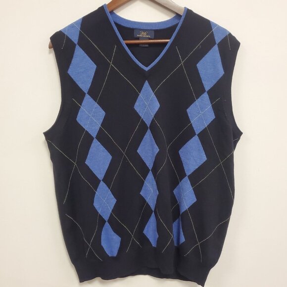 Brooks Brothers Other - Brooks Brothers Mens Merino Wool Argyle Sweater Vest Size M Blue Preppy Layers
